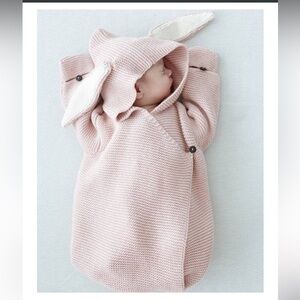 Knitted Pink Baby Newborn Swaddle